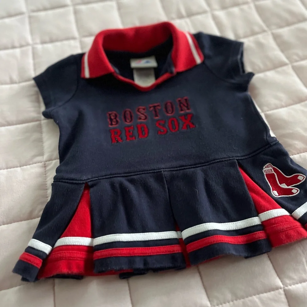Majestic Boston Red Sox Cheerleader Twirl Dress Size 12 Months - Picture 3 of 8